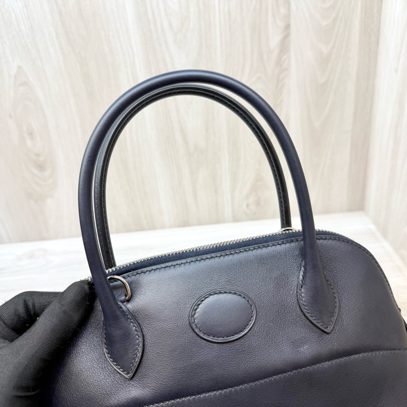 HERMES 76深海藍Swift皮銀釦Bolide27-18