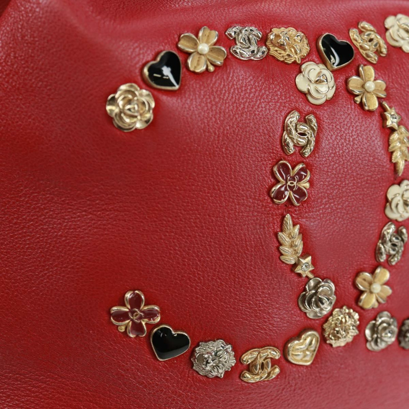 【日本直送】香奈兒 COCO 標誌鏈肩背包 粉紅金 CC 皮革 Auth 167977V-7