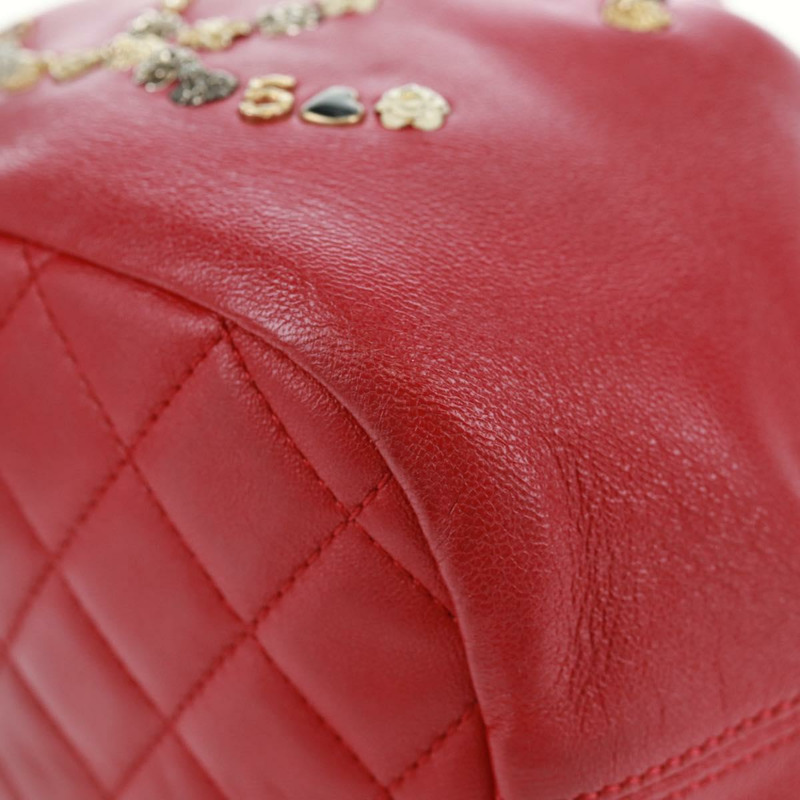 【日本直送】香奈兒 COCO 標誌鏈肩背包 粉紅金 CC 皮革 Auth 167977V-15