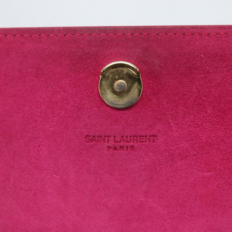 【日本直送】SAINT LAURENT 鏈條單肩包 皮革 紅色 金色 正品 ka1910V-19