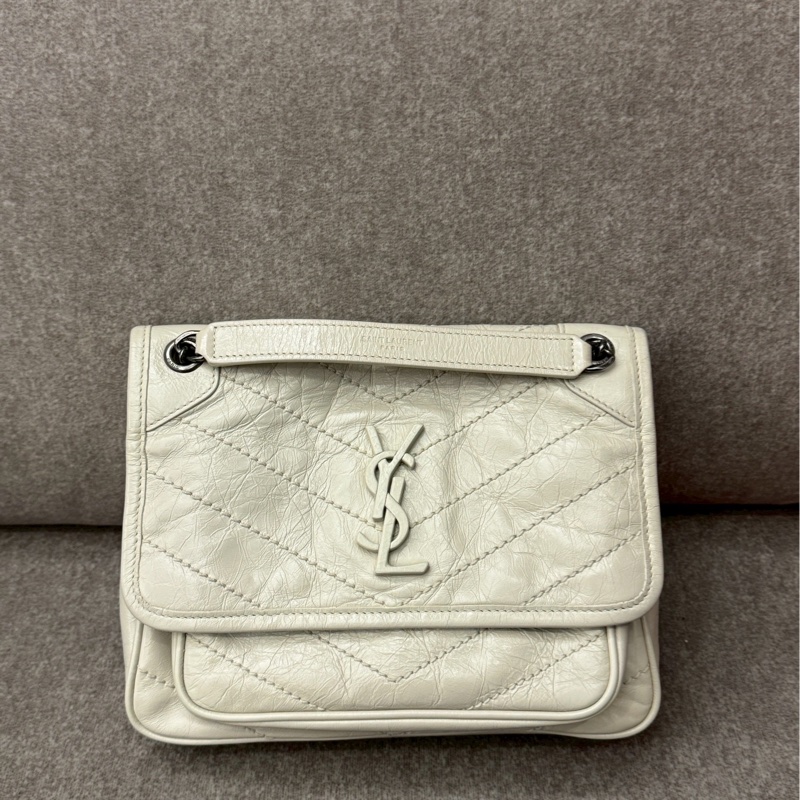 YSL 白色Niki小號-0
