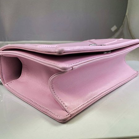 ＊奢華大道國際精品＊【D0274】DIOR BABY粉色 DIORAMA 銀鍊兩用包 22CM-4