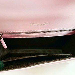 ＊奢華大道國際精品＊【D0274】DIOR BABY粉色 DIORAMA 銀鍊兩用包 22CM-6