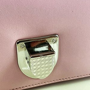 ＊奢華大道國際精品＊【D0274】DIOR BABY粉色 DIORAMA 銀鍊兩用包 22CM-8