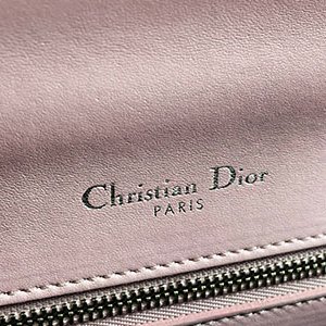 ＊奢華大道國際精品＊【D0274】DIOR BABY粉色 DIORAMA 銀鍊兩用包 22CM-9