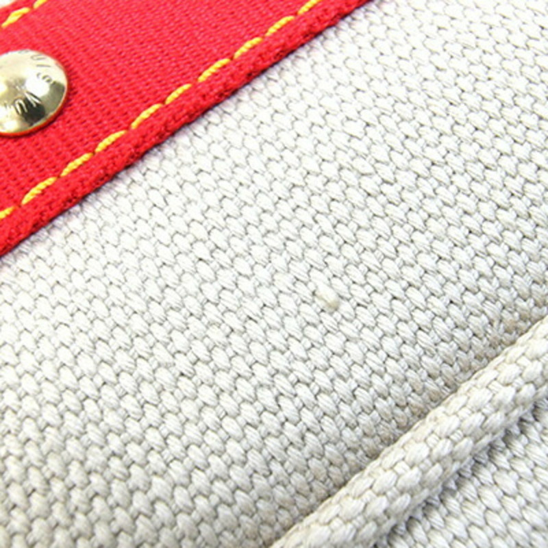 路易威登 Antigua Cabas MM 手提包 M40035 米色/紅色帆布單肩包 女士 LOUISVUITTON-5