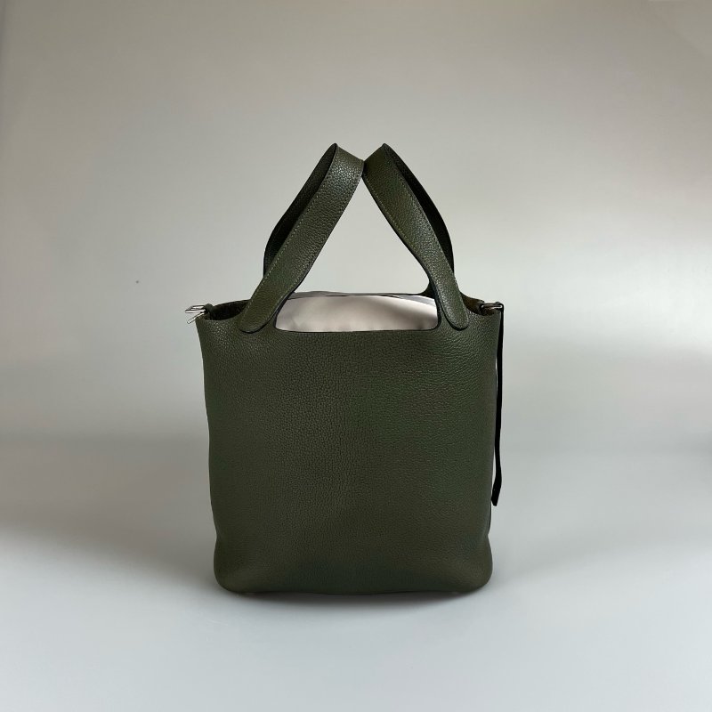 HERMES A刻 抹茶綠PICOTIN22菜籃包-3