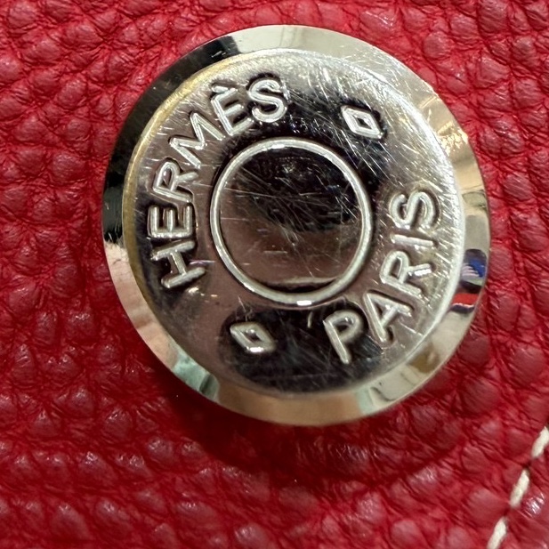 Hermes 愛馬仕 Dogon 紅色 卡包 卡夾 皮夾 皮包 錢包 信用卡卡夾 短夾-18