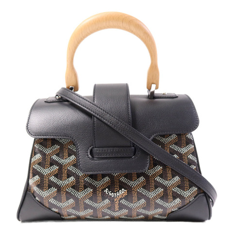 GOYARD 塗層帆布Saigon Souple Mini銀扣手挽肩背兩用袋