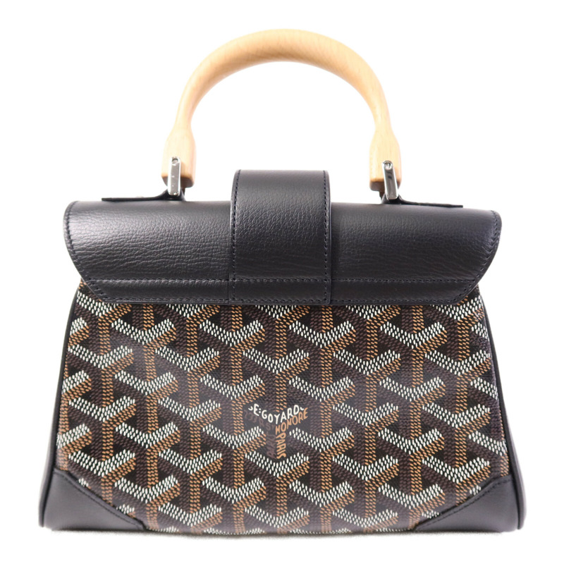 GOYARD 塗層帆布Saigon Souple Mini銀扣手挽肩背兩用袋-1