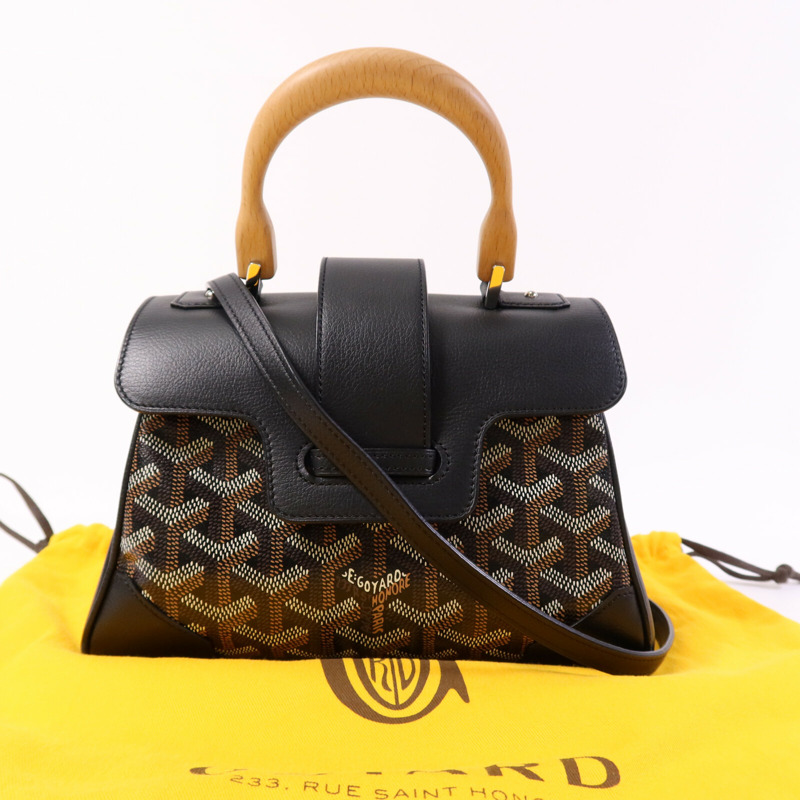 GOYARD 塗層帆布Saigon Souple Mini銀扣手挽肩背兩用袋-8