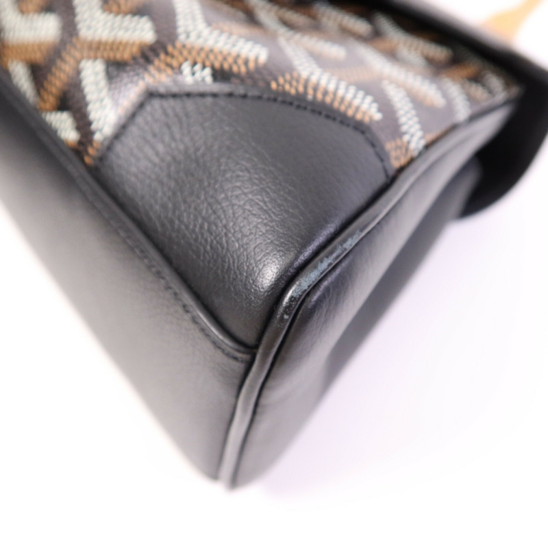 GOYARD 塗層帆布Saigon Souple Mini銀扣手挽肩背兩用袋-9