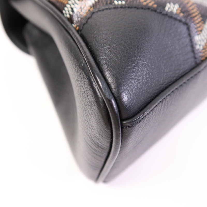 GOYARD 塗層帆布Saigon Souple Mini銀扣手挽肩背兩用袋-10