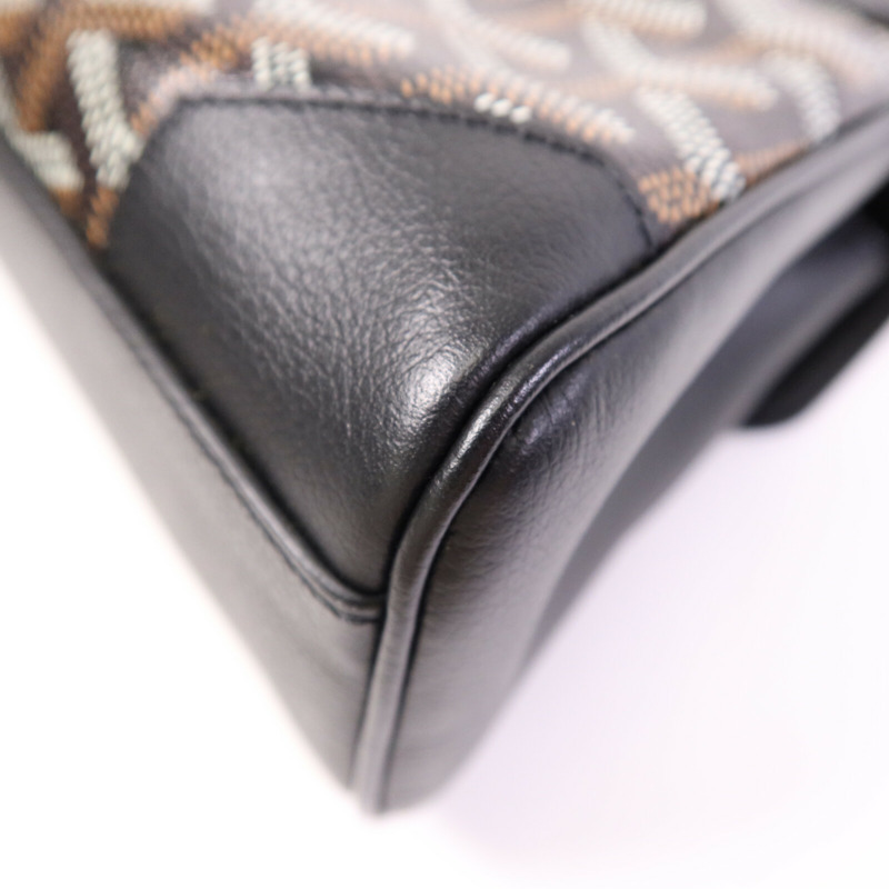 GOYARD 塗層帆布Saigon Souple Mini銀扣手挽肩背兩用袋-11