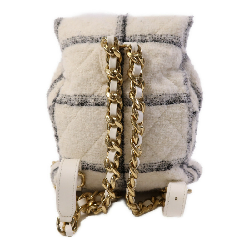 CHANEL Tweed 22K Duma金扣鏈帶背包-1