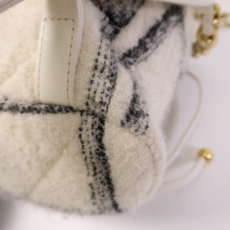 CHANEL Tweed 22K Duma金扣鏈帶背包-12