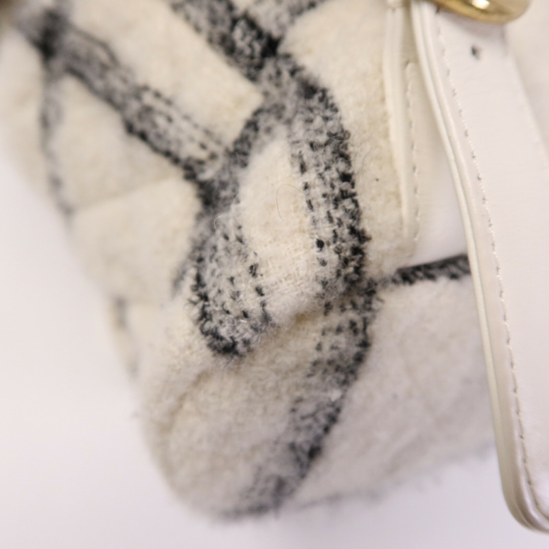 CHANEL Tweed 22K Duma金扣鏈帶背包-13