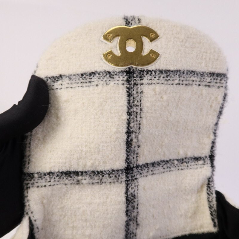 CHANEL Tweed 22K Duma金扣鏈帶背包-14