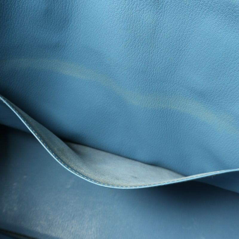 HERMES Togo皮革Birkin 35銀扣手挽袋Bleu Jean-17