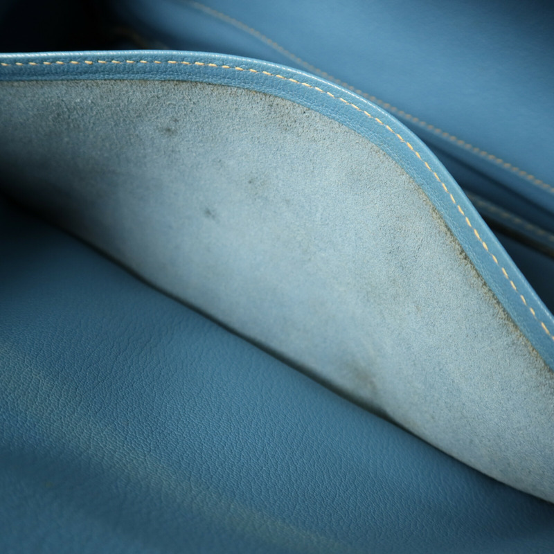 HERMES Togo皮革Birkin 35銀扣手挽袋Bleu Jean-18