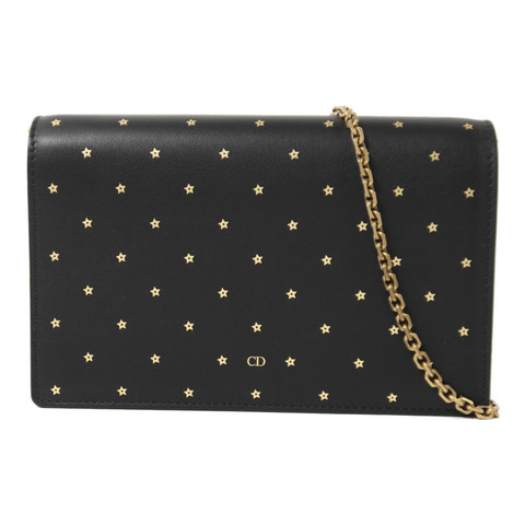 Dior 牛皮皮革Stars Wallet On Chain金扣鏈帶肩背袋