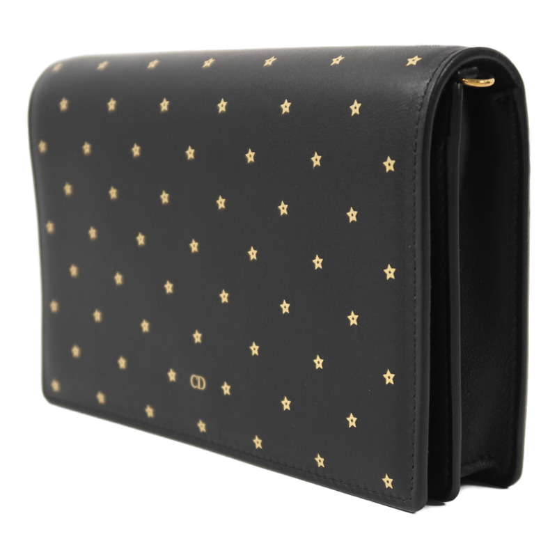 Dior 牛皮皮革Stars Wallet On Chain金扣鏈帶肩背袋-2