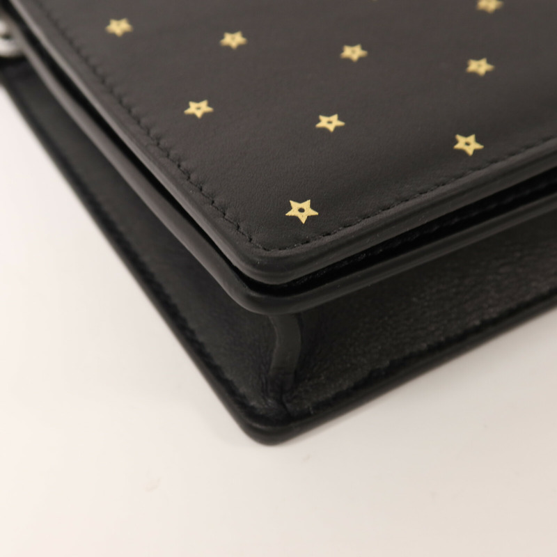 Dior 牛皮皮革Stars Wallet On Chain金扣鏈帶肩背袋-11