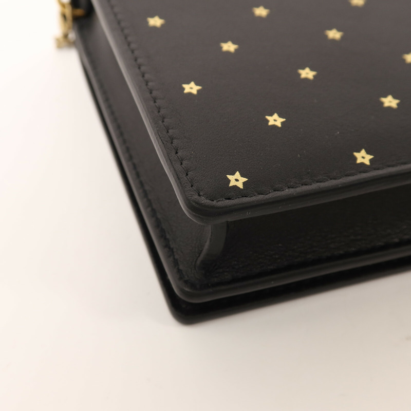 Dior 牛皮皮革Stars Wallet On Chain金扣鏈帶肩背袋-13