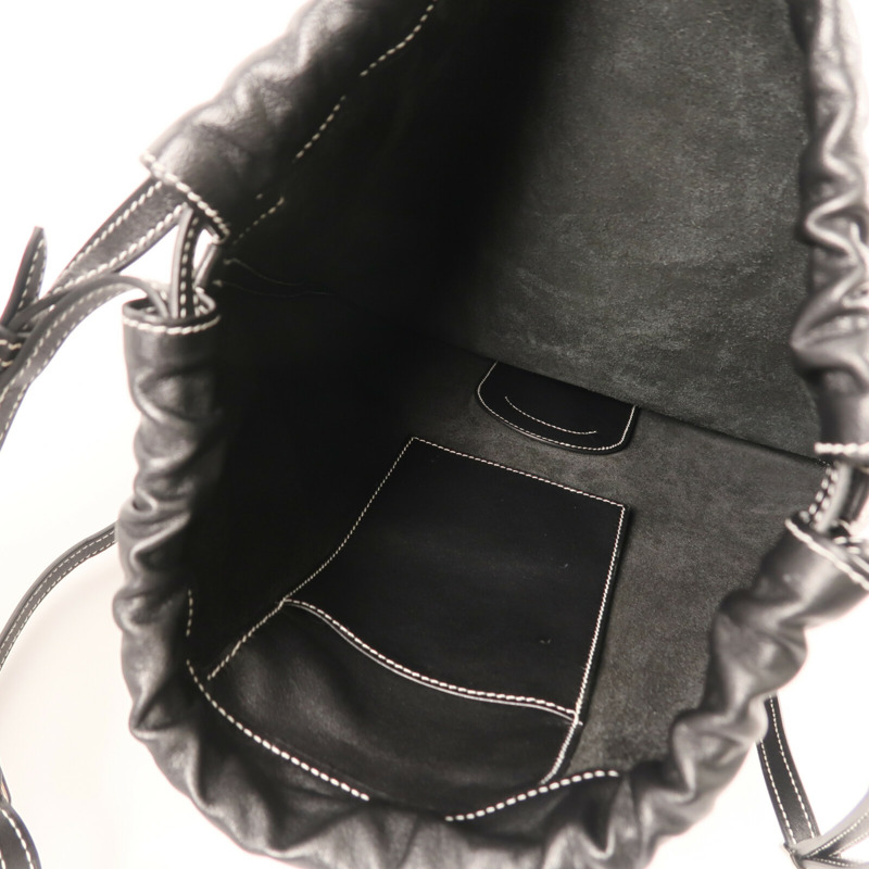 HERMES Evercolor皮革Bridado Backpack銀扣背包Noir-11