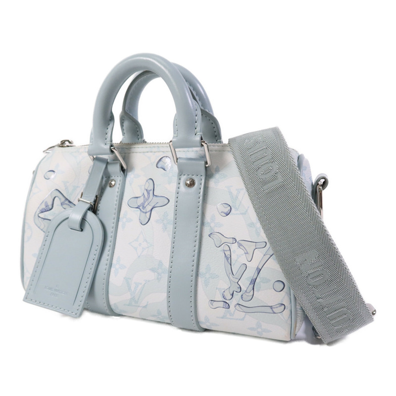 LOUIS VUITTON Monogram Aquagarden Keepall Bandouliere 25銀扣手挽肩背兩用袋-2