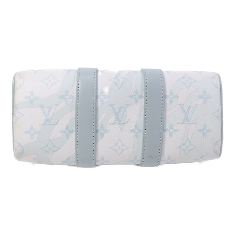 LOUIS VUITTON Monogram Aquagarden Keepall Bandouliere 25銀扣手挽肩背兩用袋-3