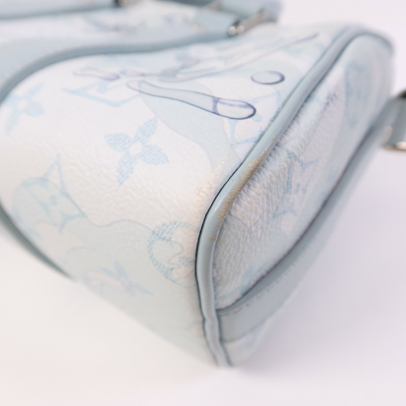 LOUIS VUITTON Monogram Aquagarden Keepall Bandouliere 25銀扣手挽肩背兩用袋-9