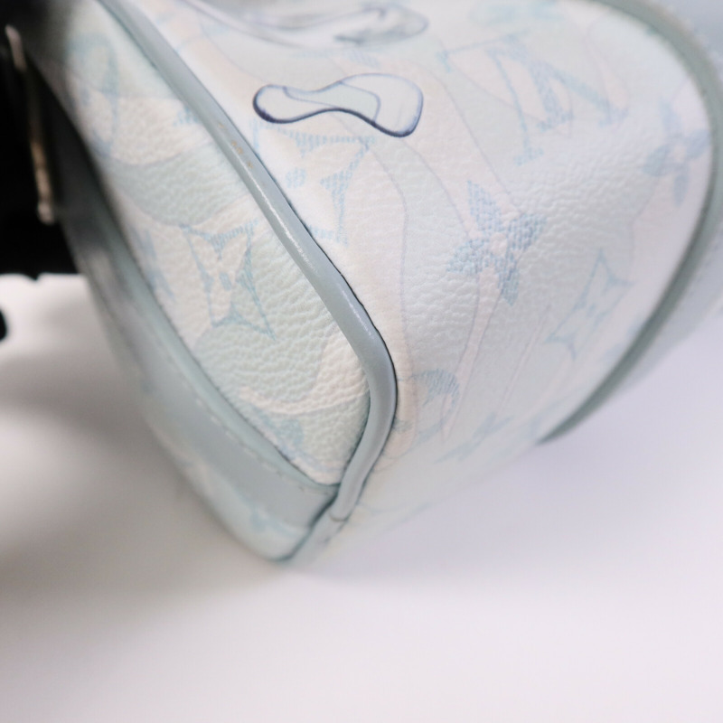 LOUIS VUITTON Monogram Aquagarden Keepall Bandouliere 25銀扣手挽肩背兩用袋-12