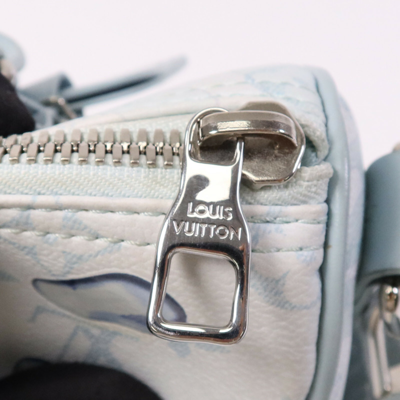 LOUIS VUITTON Monogram Aquagarden Keepall Bandouliere 25銀扣手挽肩背兩用袋-13