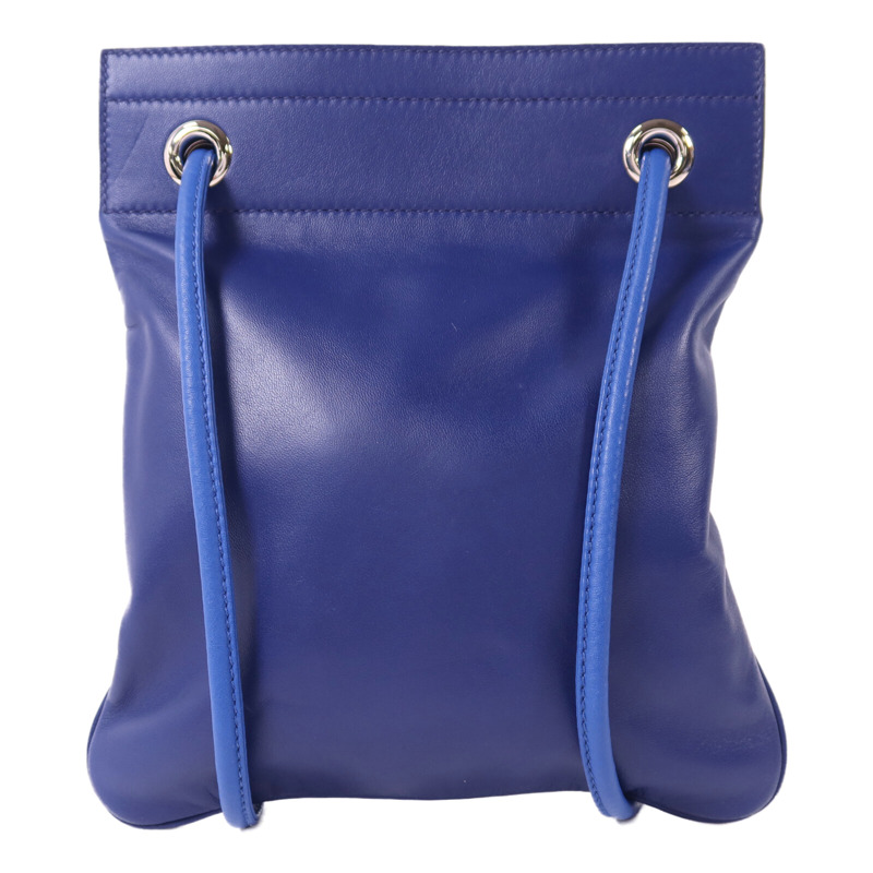 HERMES Swift皮革Aline銀扣肩背Bleu Electrique-1