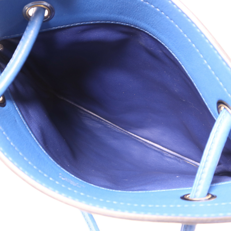 HERMES Swift皮革Aline銀扣肩背Bleu Electrique-4