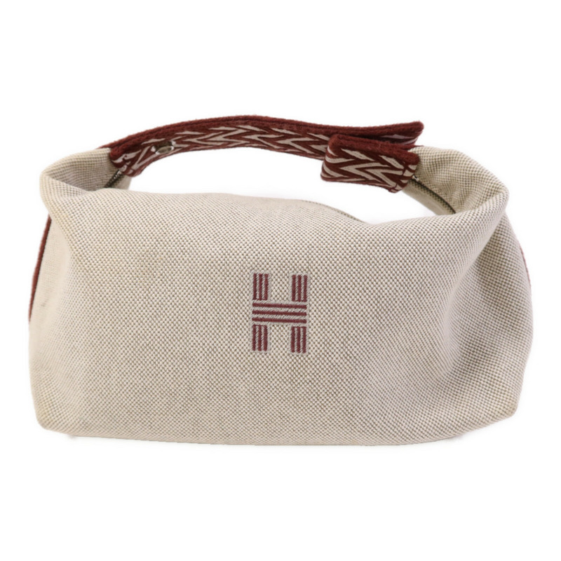 HERMES 帆布Bride A Brac GM銀扣手挽袋-0