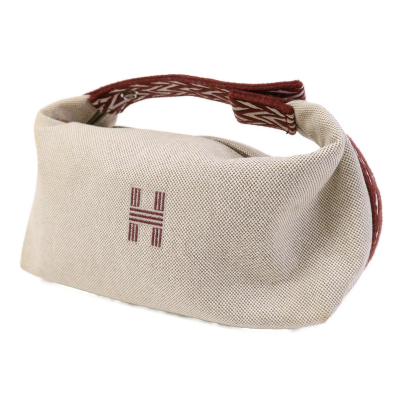HERMES 帆布Bride A Brac GM銀扣手挽袋-2