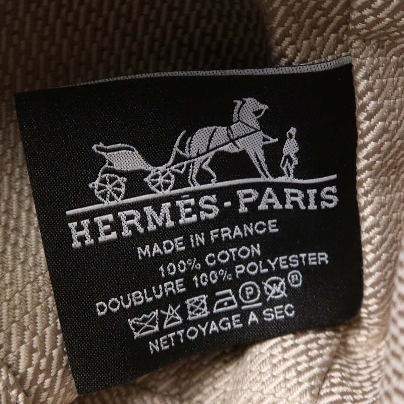 HERMES 帆布Bride A Brac GM銀扣手挽袋-5