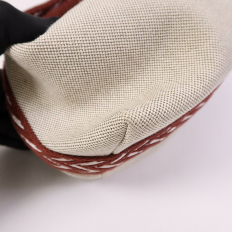 HERMES 帆布Bride A Brac GM銀扣手挽袋-12