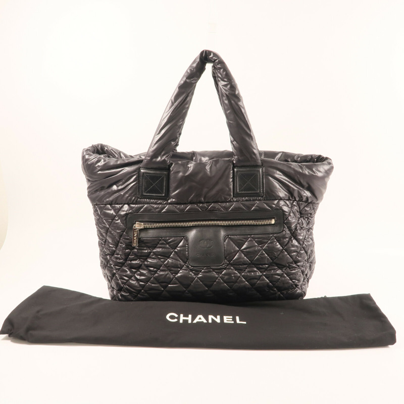 CHANEL 尼龍Coco Cocoon Tote Bag銀扣手挽袋-4