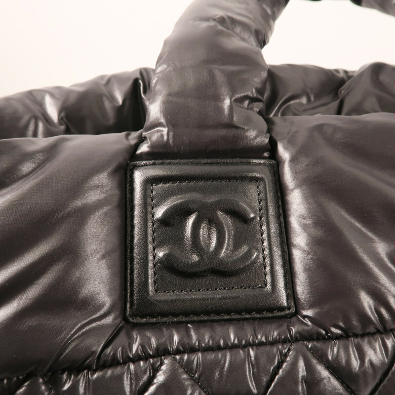 CHANEL 尼龍Coco Cocoon Tote Bag銀扣手挽袋-10