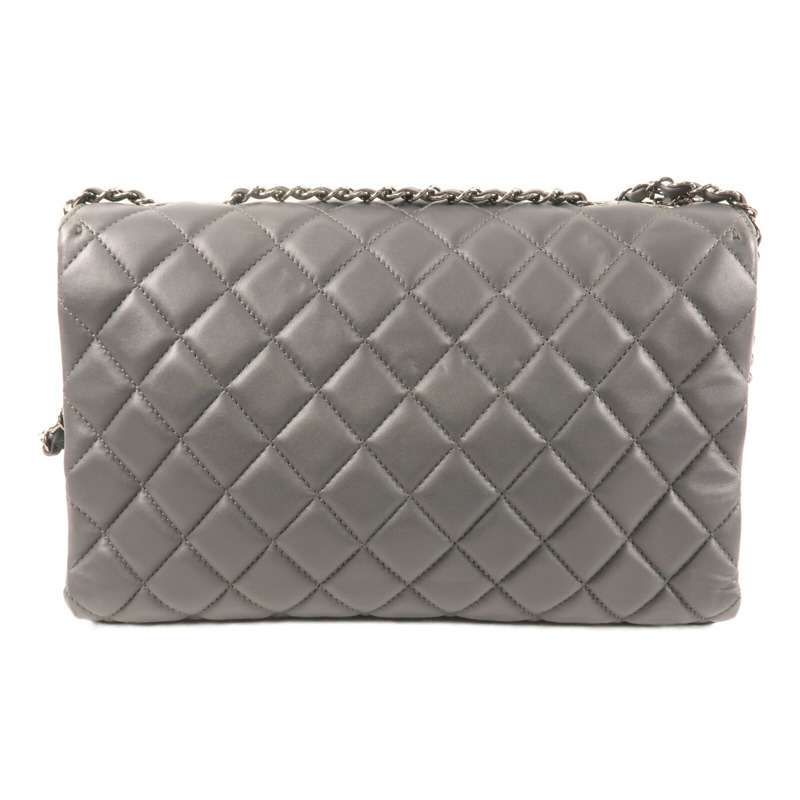 CHANEL 羊皮皮革Shoulder Bag銀扣鏈帶肩背袋-1