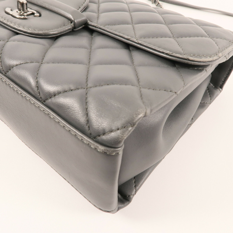 CHANEL 羊皮皮革Shoulder Bag銀扣鏈帶肩背袋-5