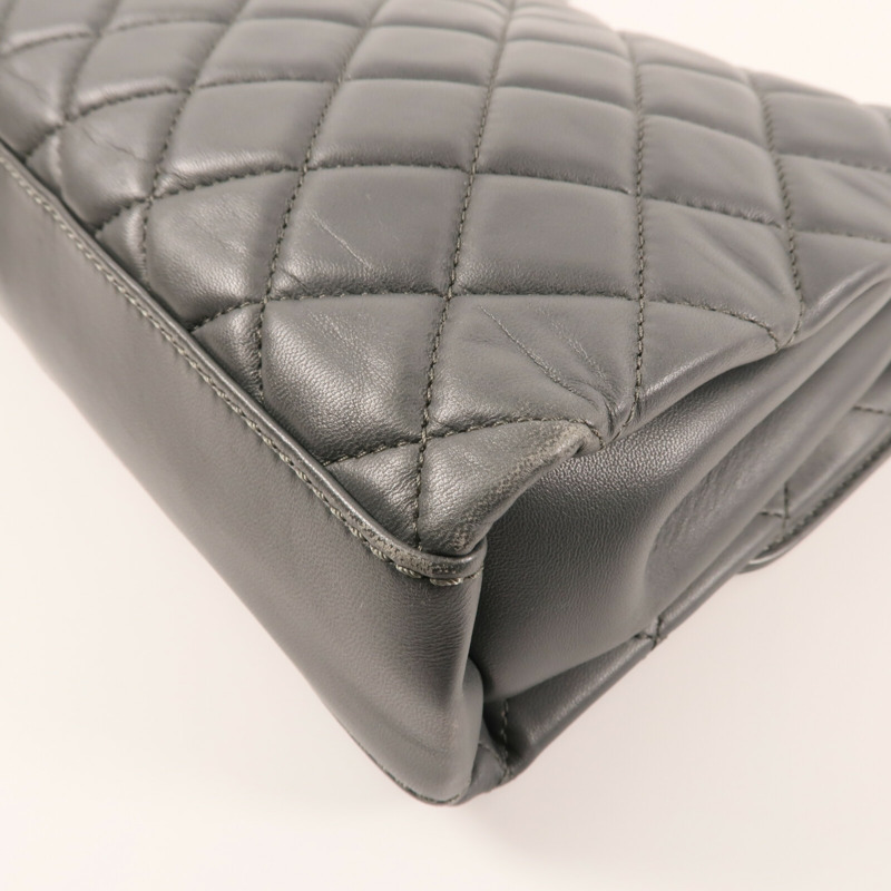 CHANEL 羊皮皮革Shoulder Bag銀扣鏈帶肩背袋-7