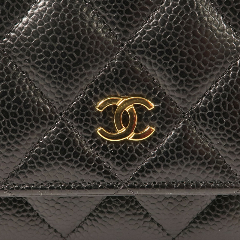 CHANEL 牛皮皮革Wallet On Chain金扣鏈帶肩背袋-10