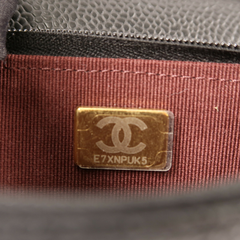 CHANEL 牛皮皮革Wallet On Chain金扣鏈帶肩背袋-13