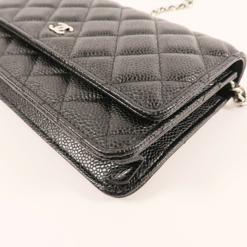 CHANEL WOC Wallet On Chain銀扣鏈帶肩背袋-5