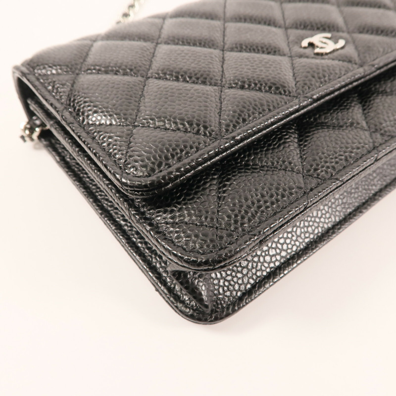 CHANEL WOC Wallet On Chain銀扣鏈帶肩背袋-6