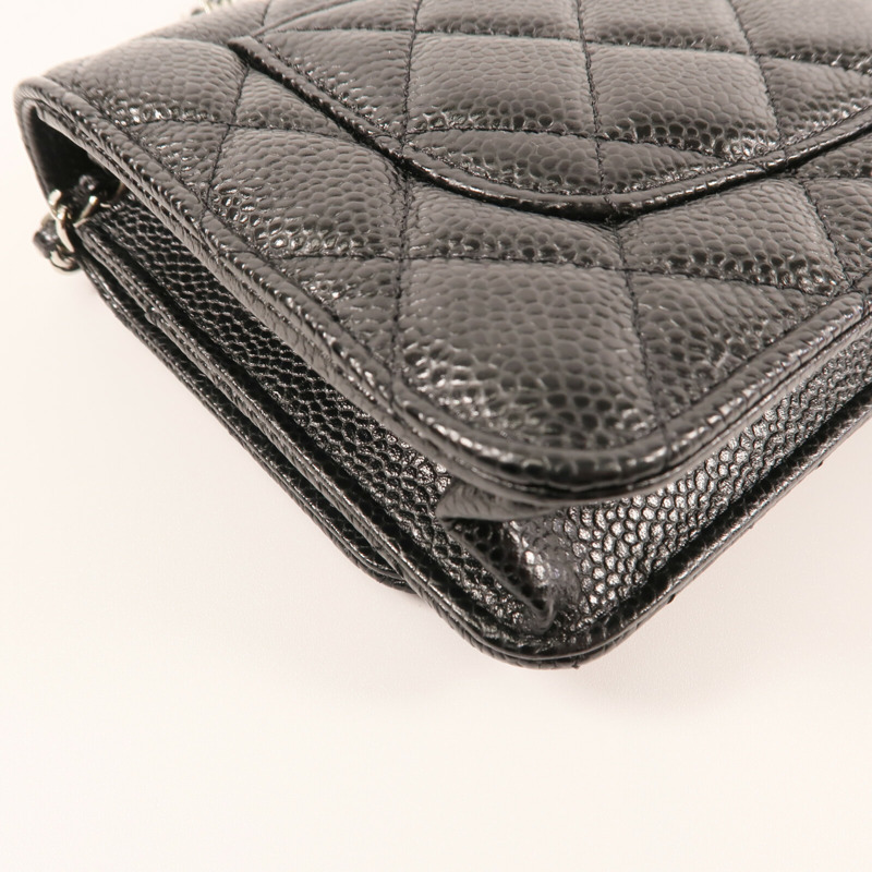 CHANEL WOC Wallet On Chain銀扣鏈帶肩背袋-8